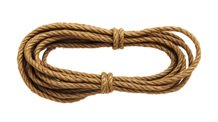 Lasso rope cut out, placed on white or transpatent background