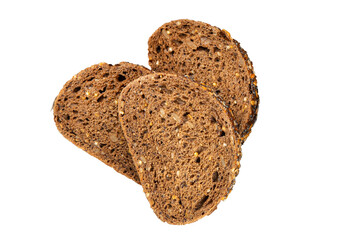 Cereal bread pieces whole grain bread product pieces fresh tasty food dish delicious gourmet food background on the table rustic food top view copy space