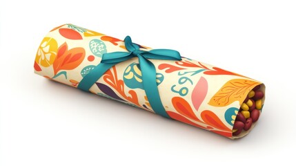 Rolled-up Gift Wrapped Food Treat