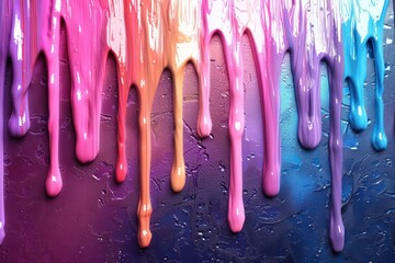 Vibrant hues melt and swirl, forming a chaotic yet smooth abstract composition of colors and textures