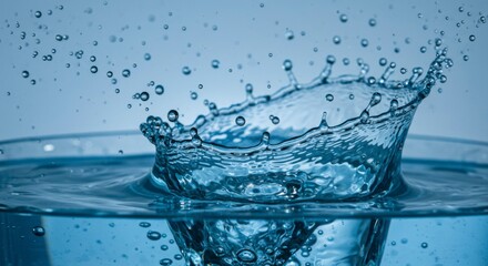Water Splash in Glass Bowl