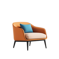 luxury cushioned armchair 3D render