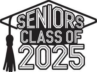 seniors class of 2025 t-shirt design.