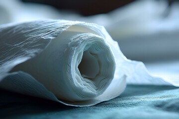 Abstract Close up of a Rolled Paper Texture
