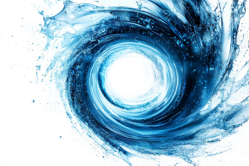 magical vortex of swirling void energy, pulling fragments of reality into its depths, isolated on white