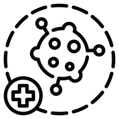 Oncology icon line vector illustration