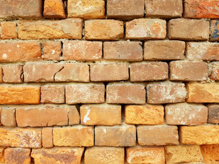 Red brick wall texture background.