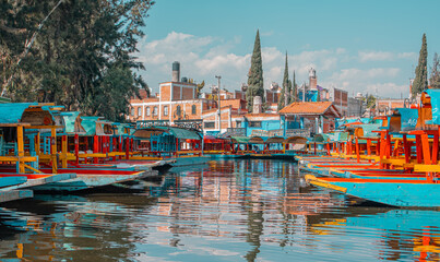 Trajilleras de xochimilco in mexico city
