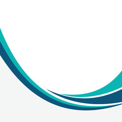 Blue Wave Curve Abstract Background