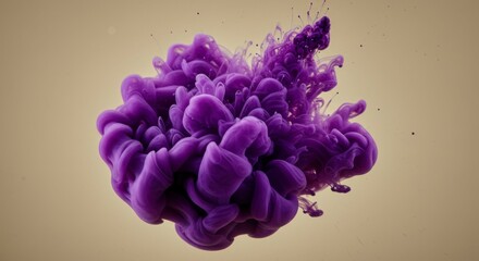 Purple Ink Cloud, Abstract Art