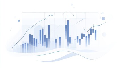Abstract financial chart, data visualization, growth trends, background graphic, stock image