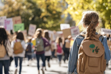 A protest against educational inequality at a school