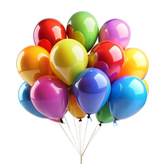 Obraz premium colorful balloons a isolated transparent background PNG