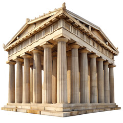 Obraz premium ancient greek temple a isolated transparent background PNG