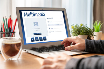 Multimedia cloud computing storage for uploading and store files online snugly for internet users and online business.