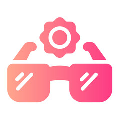 sun glasses gradient icon