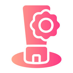 sun protection gradient icon