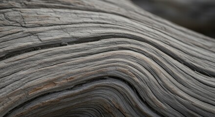 Fototapeta premium Close Up of Weathered Wood Grain Texture with Natural Curves