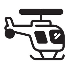 helicopter glyph icon