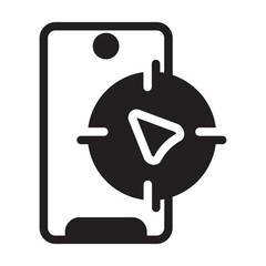 gps glyph icon