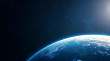 Fototapeta premium A stunning view of Earth from space, showcasing the vibrant blue oceans and white clouds