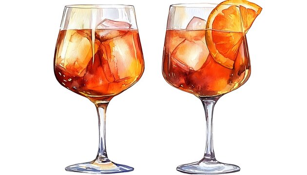 Iced Aperol Spritz Cocktails, Summer Drinks