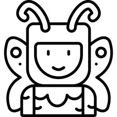 Butterfly Costumes Icon Vector Element