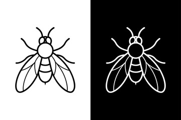 Fly icon vector on White Background ,Vector Art Illustration on white background.