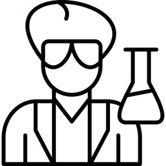 Scientist Costumes Icon Vector Element