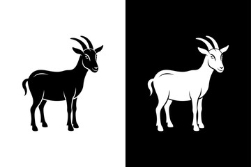 Goat icon vector on White Background ,Vector Art Illustration on white background.