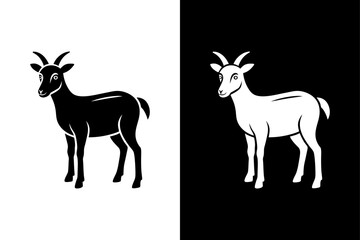 Goat icon vector on White Background ,Vector Art Illustration on white background.