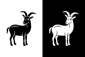 Goat icon vector on White Background ,Vector Art Illustration on white background.