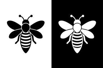 Bee icon vector on White Background ,Vector Art Illustration on white background.