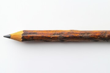 Wooden Pencil on White Background
