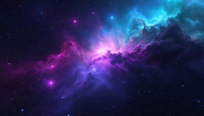 Naklejka premium Colorful_Nebula_Space_Stars_Galaxy