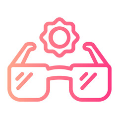 sun glasses gradient icon