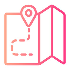 Map  gradient icon
