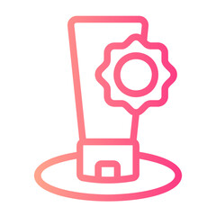 sun protection gradient icon