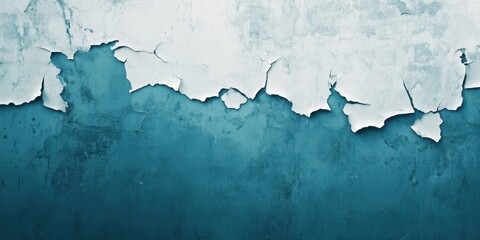 Obraz premium Flaking Paint Texture on Blue Grunge Concrete Background