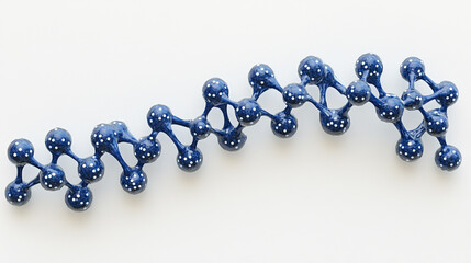Blue and red particles dna helix glowing over dark. Abstract background with double helix and dna, 