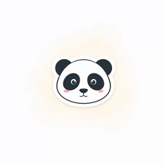 Cute Panda Face: An adorable panda face with its distinctive black and white markings, embodying innocence and charm, perfect for adding a touch of joy