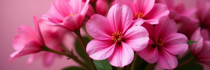 Obraz premium Close-up of vibrant pink flowers in a bouquet arrangement, close-up, garden