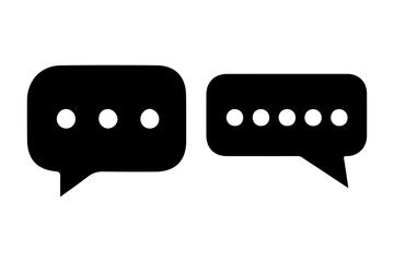 black and white speech bubble