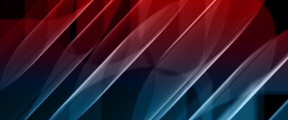 Fototapeta premium abstract pink and blue waves