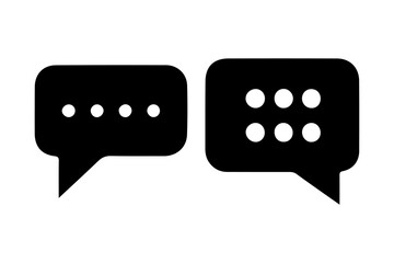 black speech bubble icon