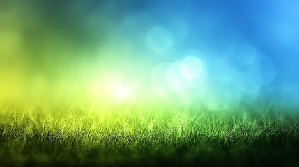 Obraz premium Vivid Grass at Dusk Scene