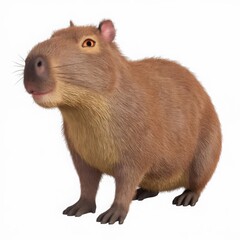 Adorable 3D Capybara with Realistic Fur