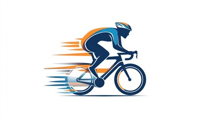 Obraz premium Cyclist in motion, dynamic, road bike, speed, sport