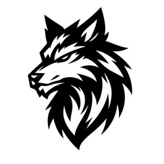 Obraz premium Head animal esport logo black and white style