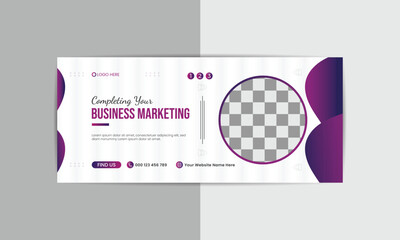 digital marketing agency facebook cover photo editable vector template or social media cover photo design